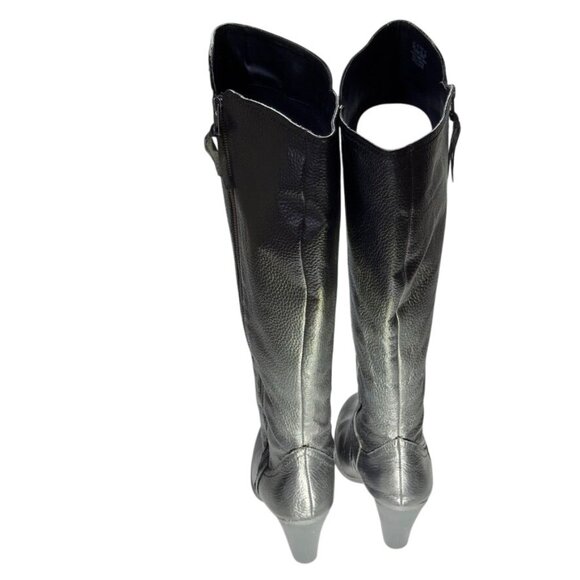 Naturalizer Women's Black Leather Marsella Knee-High Boots Wide Shaft  Size 9W - Picture 4 of 12